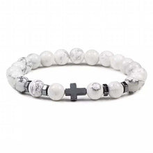 Stone Cross Beaded Bracelet