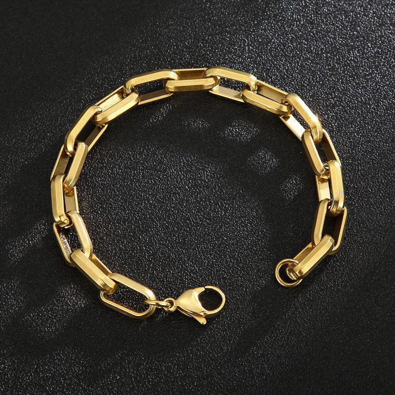 Men's Titanium Steel Diamond Chain Bracelet