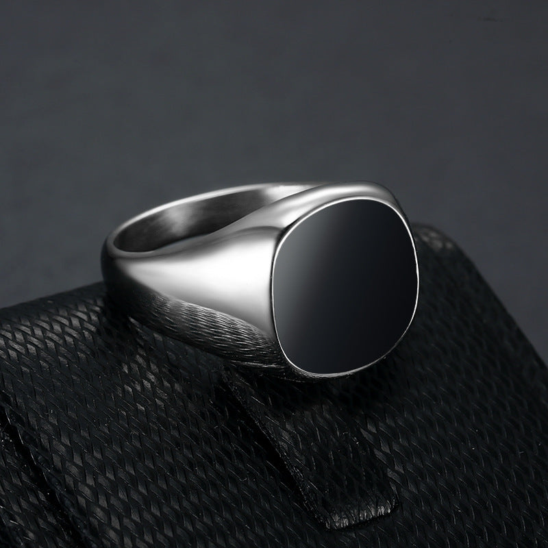 Men’s Black Square Ring