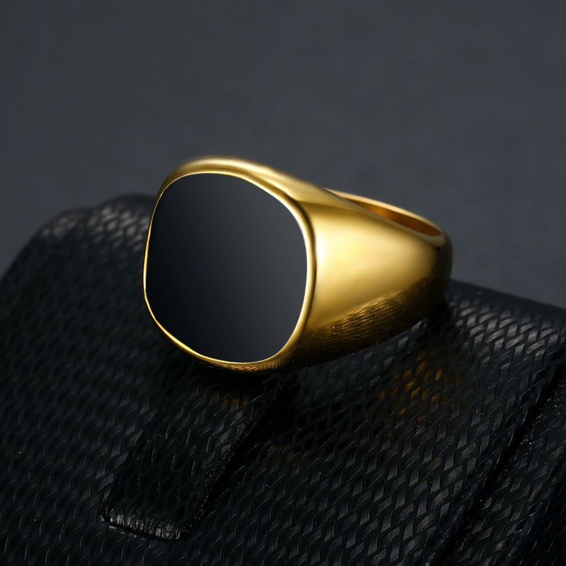 Men’s Black Square Ring