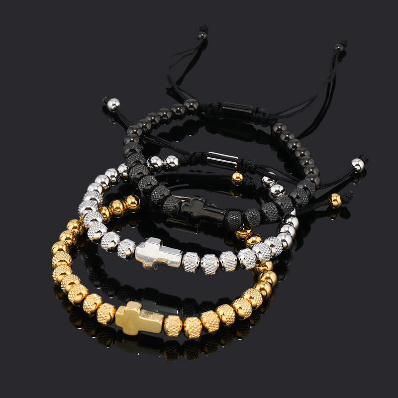 Men's Stainless Steel Cross Bracelets